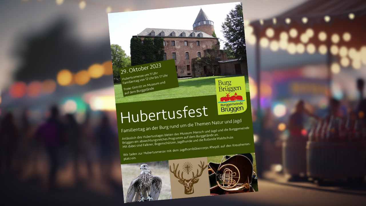 Grafik Veranstaltungsplakat vom Hubertusfestes