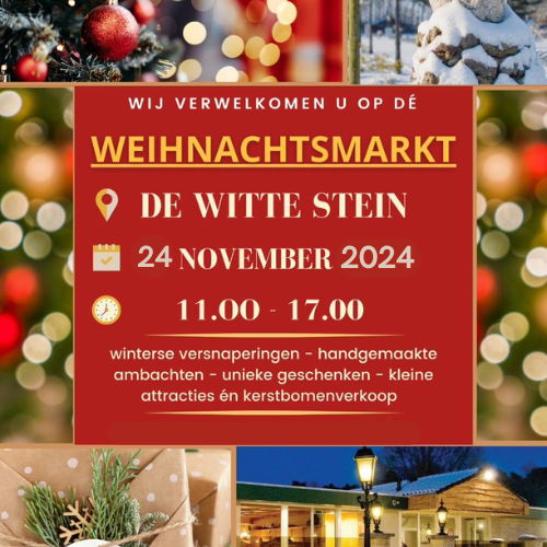 Grafik Plakat Weihnachtsmarkt De Witte Stein