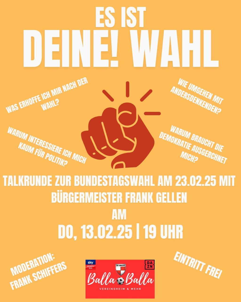 Grafik Plakat zur Veranstaltung Es ist deine Wahl