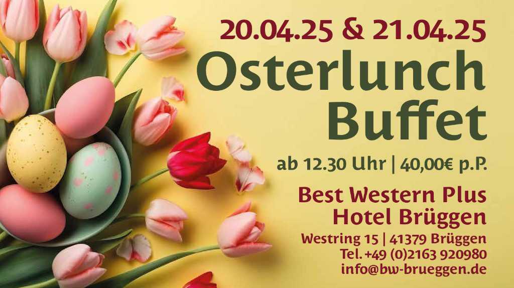 Grafik Osterlunch Buffet Best Western Brüggen