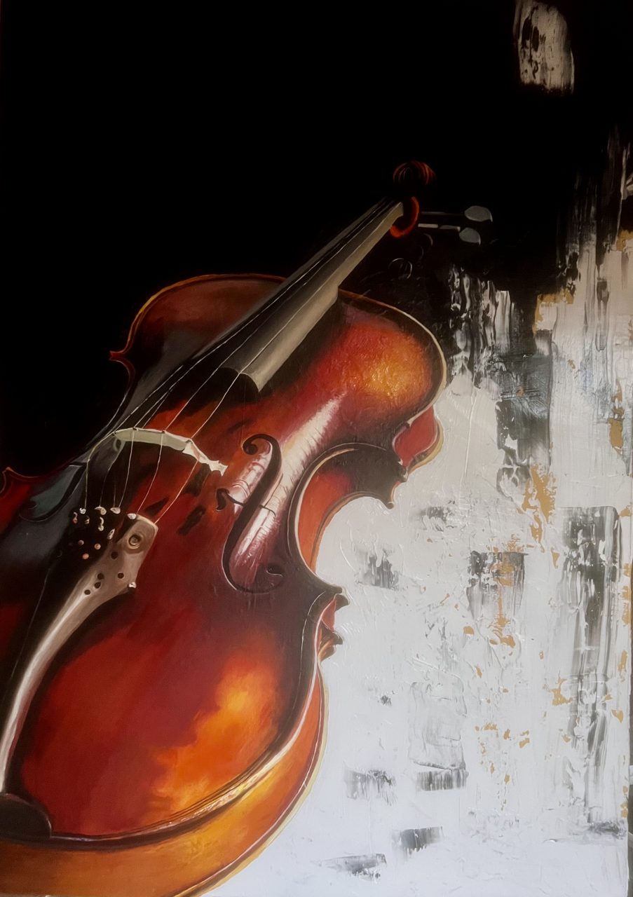 Foto Gemälde Geige