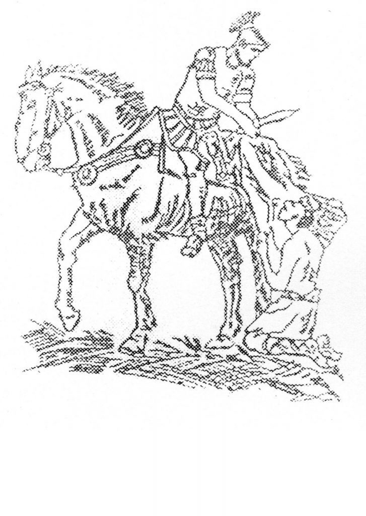 Grafik Sankt Martin mit Bettler