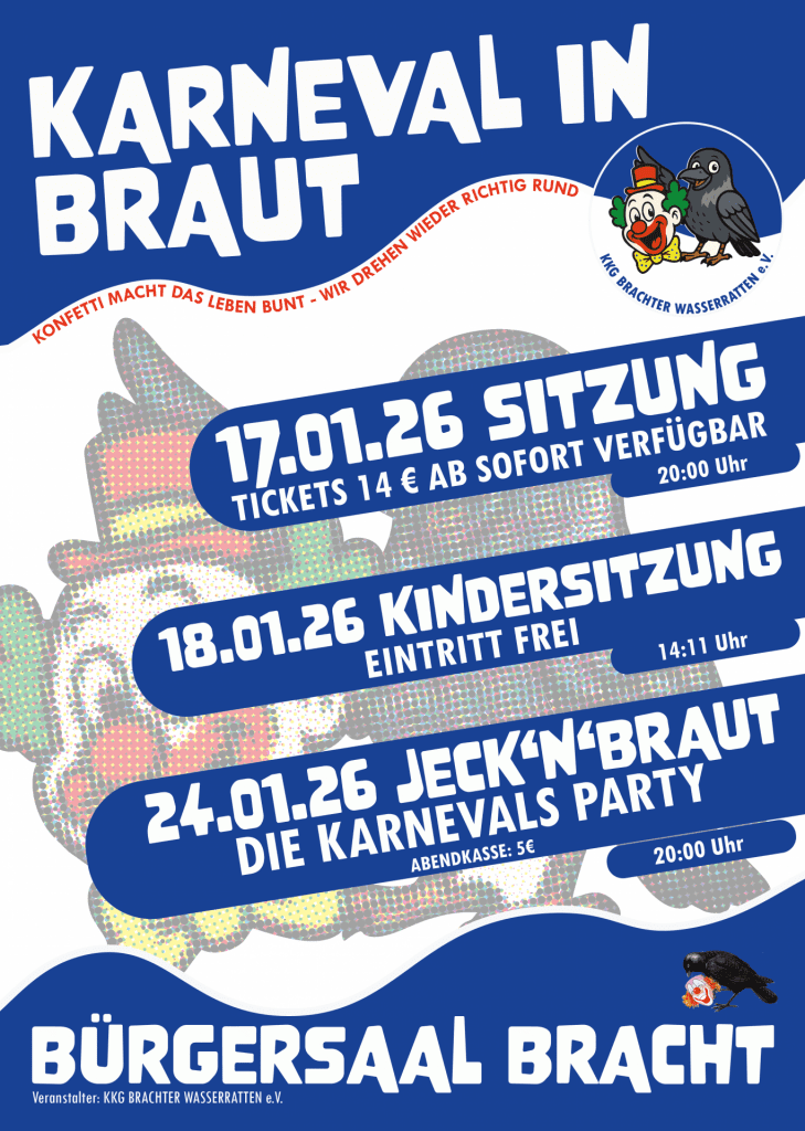 Grafik Plakat Karneval in Braut