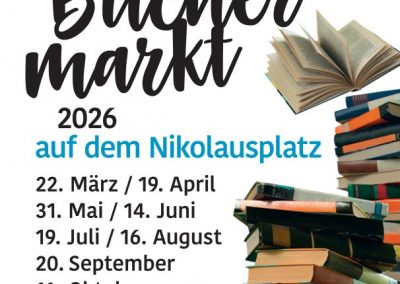 Grafik Handzettel Brüggener Büchermärkte