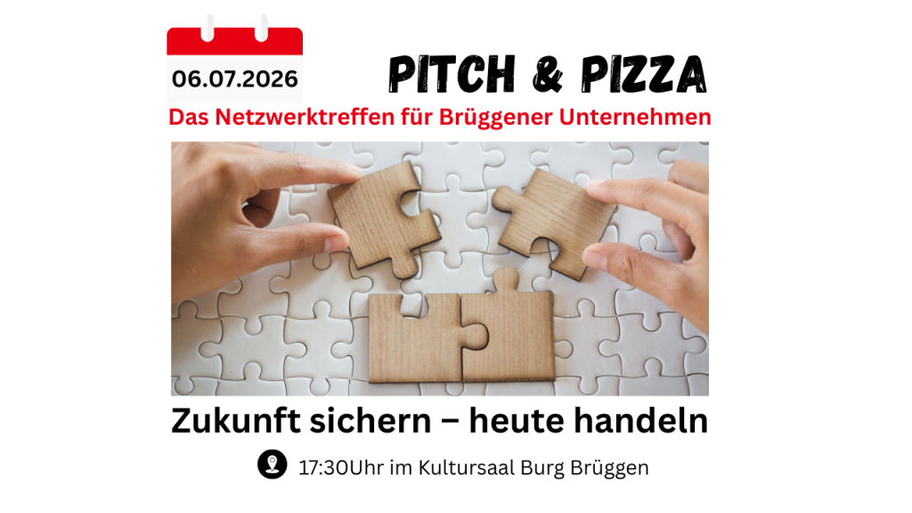 Grafik zur Veranstaltung Pitch und Pizza.