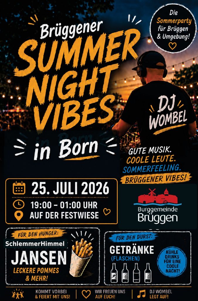 Ankündigung Summer Night Vibes in Born am 25. Juli 2026
