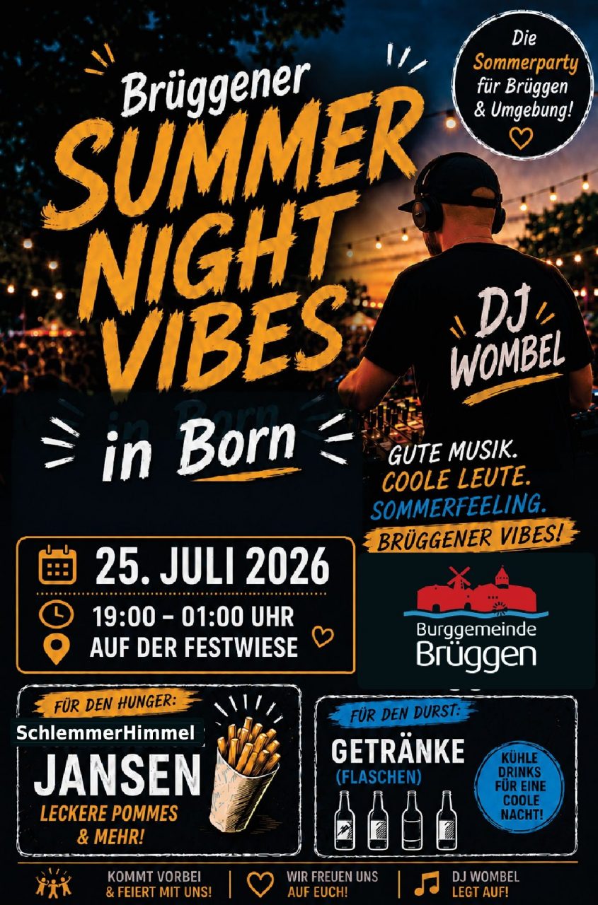 Ankündigung Summer Night Vibes in Born am 25. Juli 2026