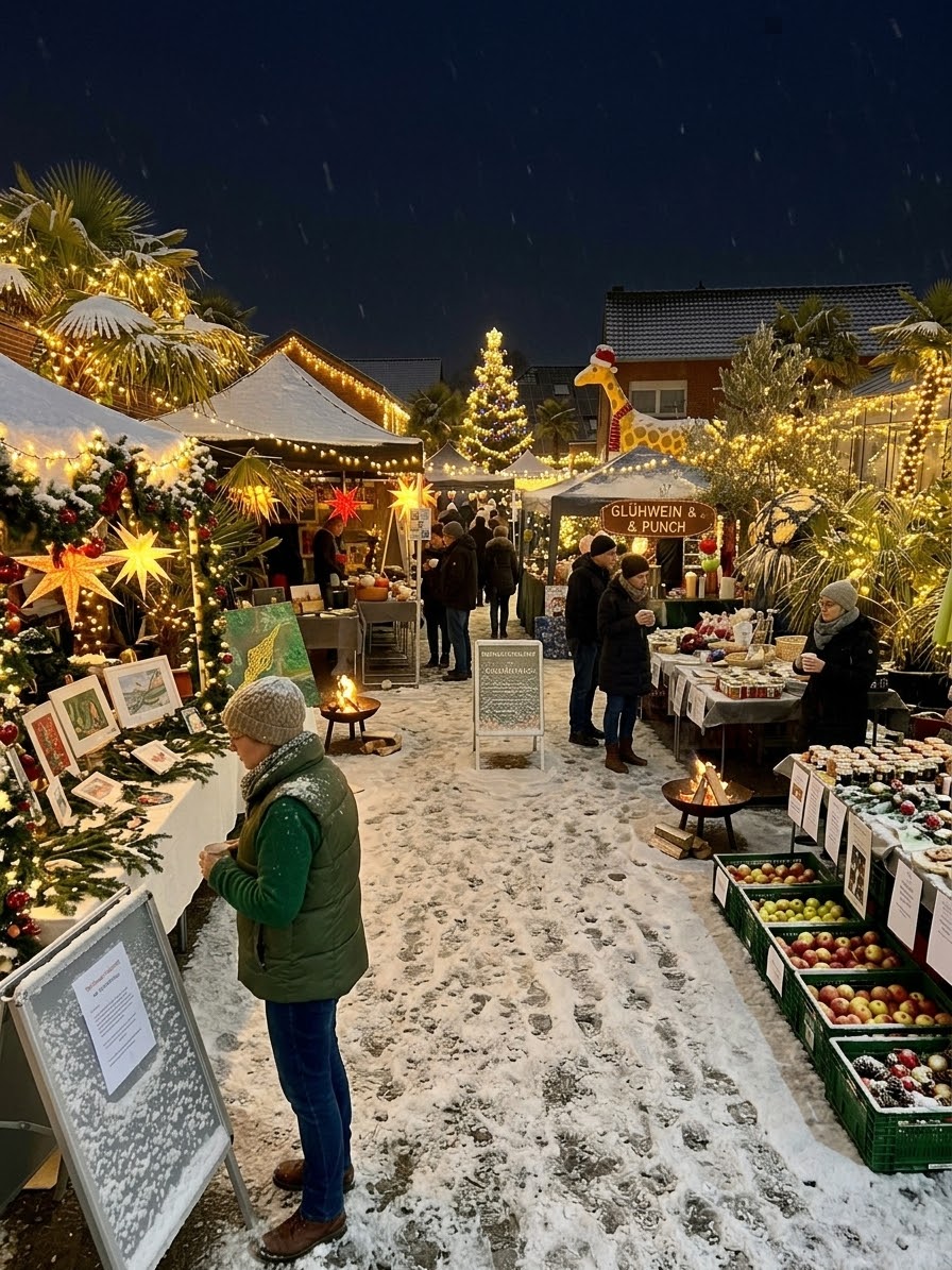 Grafik Weihnachtsmarkt Mediterranea mit KI